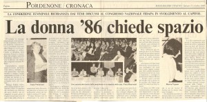 la donna chiede spazio